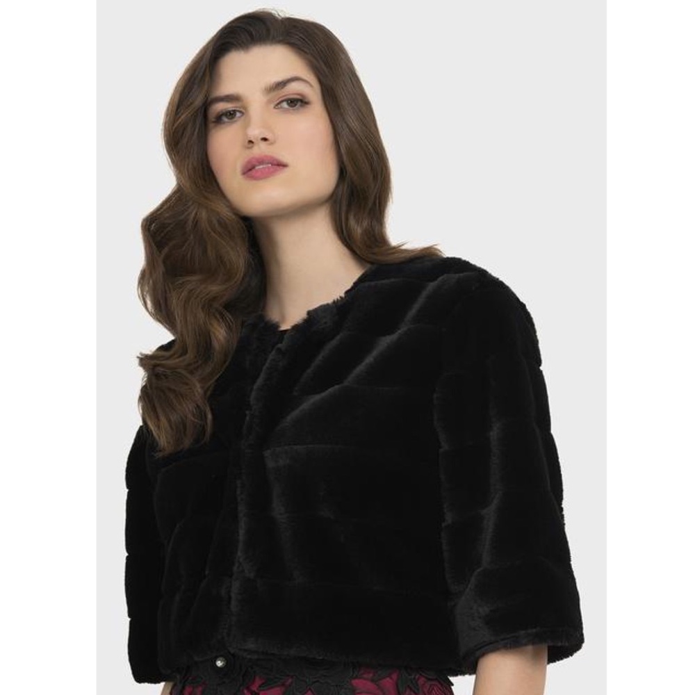 Xhilaration Cropped Faux Fur Coat